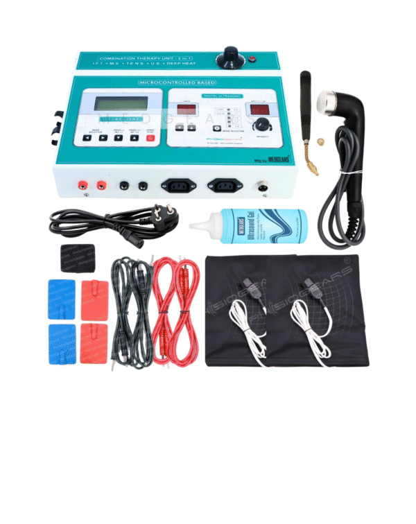 Physiogears 5 In 1 IFT MS Tens Ultrasonic Deep Heat Physiotherapy Machine