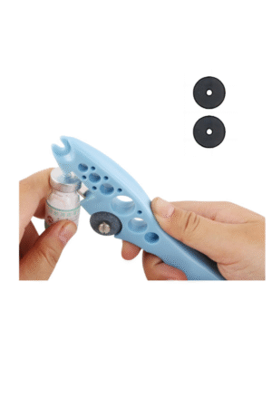 Ampoule Bottle Cutter - Ampule Breaker Vial Opener & Pill Splitter, 2 Replaceable Grinding Wheels, Pharmacy Spatula, Vial Decapper