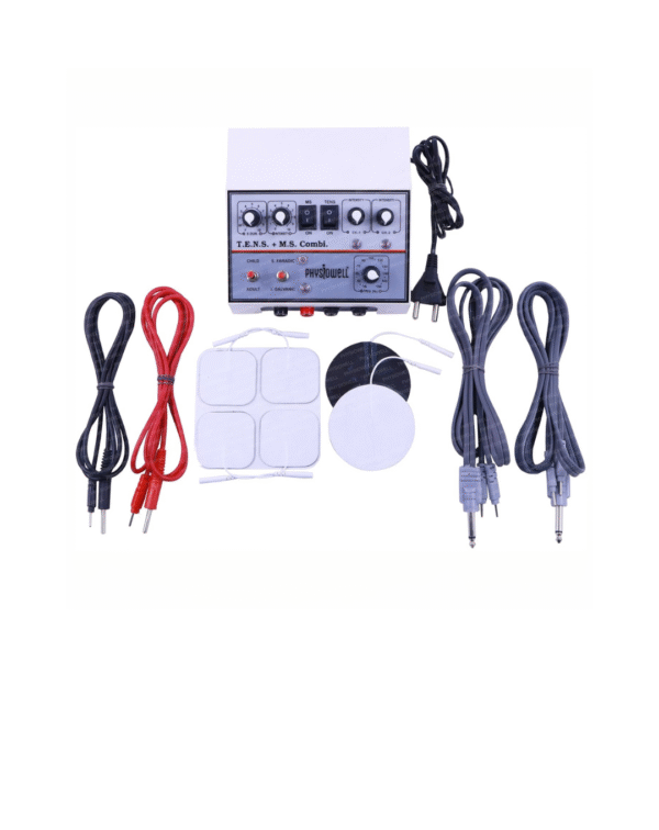 Physiowell Muscle Stimulator Tens+MS Deluxe Machine for Physiotherapy Tens Machine (Sticky Pads)
