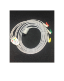 Biometric Cables 3 Lead ECG Cable Compatible with BPL 6 Pin Clip-on Type (Ice)
