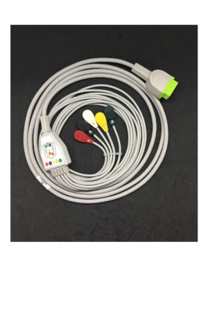 Biometric Cables 5 Lead ECG Cable Compatible with GE B20,B560,GE-Dash-2500,B40,B650-11Pin Snap Type.