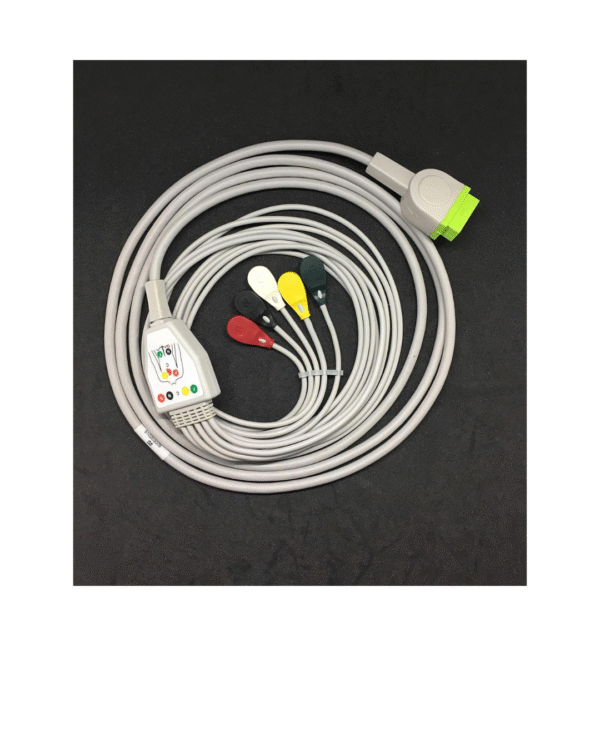 Biometric Cables 5 Lead ECG Cable Compatible with GE B20,B560,GE-Dash-2500,B40,B650-11Pin Snap Type. - Image 4