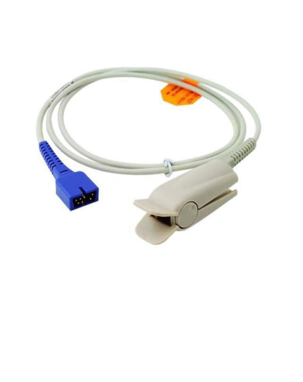 DMS Nellcor DS100A Oximax Compatible Clip Type Adult SpO2 Probe Sensor Cable (White, 1 m)