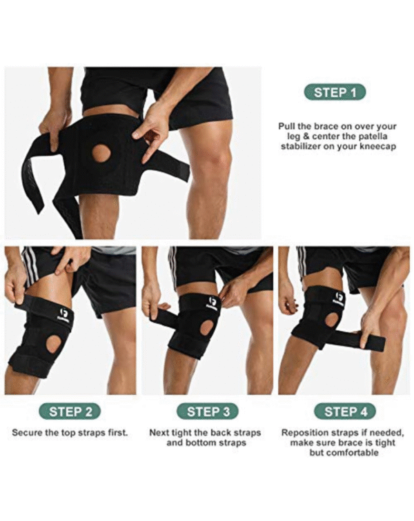 FASHNEX Premium Knee Support Open Patella, Breathable Knee Cap Brace - Image 3