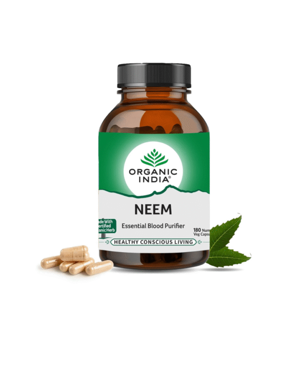 ORGANIC INDIA Neem Ayurvedic Capsules || Blood Purifier Anti Acne