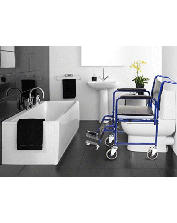 KosmoCare Prime Powder Coated Commode Wheelchair - Image 3