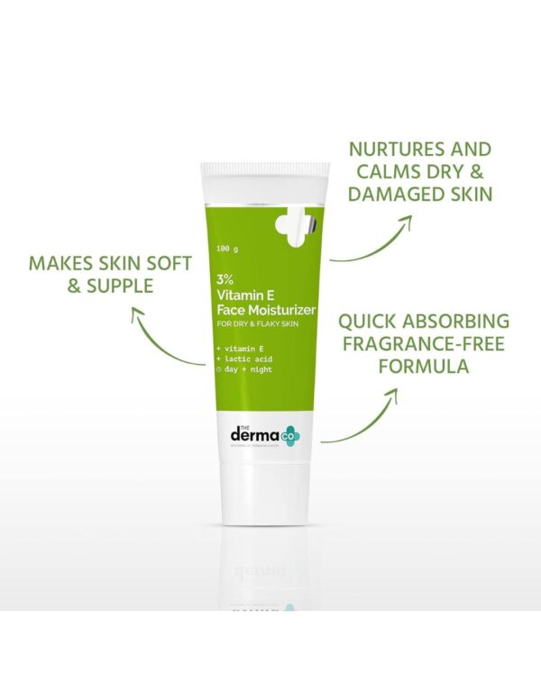 The Derma Co 3% Vitamin E Face Moisturizer Cream With Vitamin E & Lactic Acid - Image 3