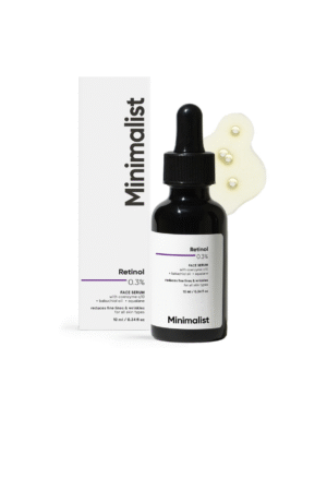 Minimalist Anti-Aging Night Serum with 0.3% Retinol & Q10|Fine Lines & Wrinkles Reduction Serum for Beginners