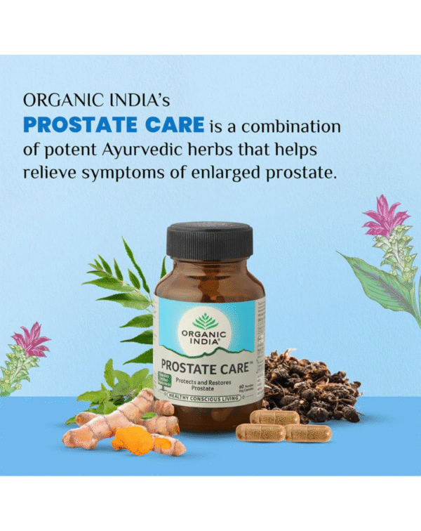 Organic India Prostate Care - 60 Veg Capsules - Image 2