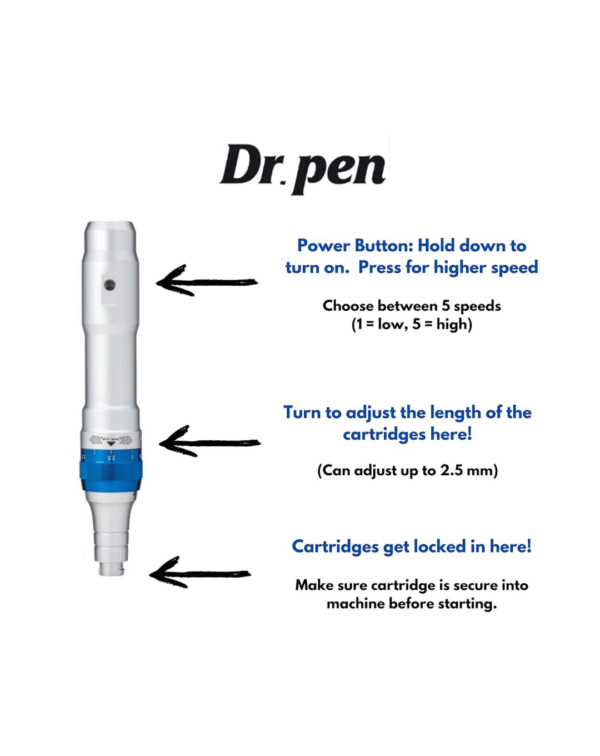 Dr. Pen Ultima A6 Electric Wireless Professional Skincare Kit including 2 Cartridges (12 pin & 36 pin) - Image 3