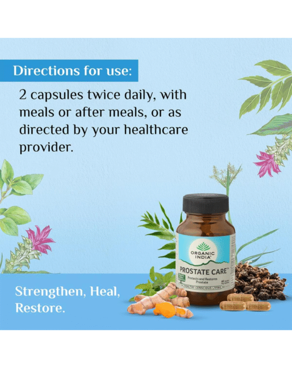 Organic India Prostate Care - 60 Veg Capsules - Image 4