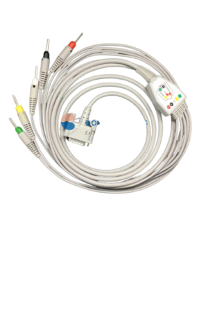 BPL Digi 5 Lead ECG Recorder Cable(4mm Banana) Compatible with Cardiart 108T - Digi