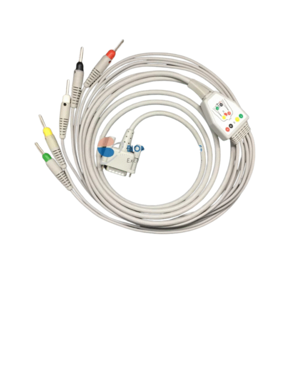 BPL Digi 5 Lead ECG Recorder Cable(4mm Banana) Compatible with Cardiart 108T - Digi