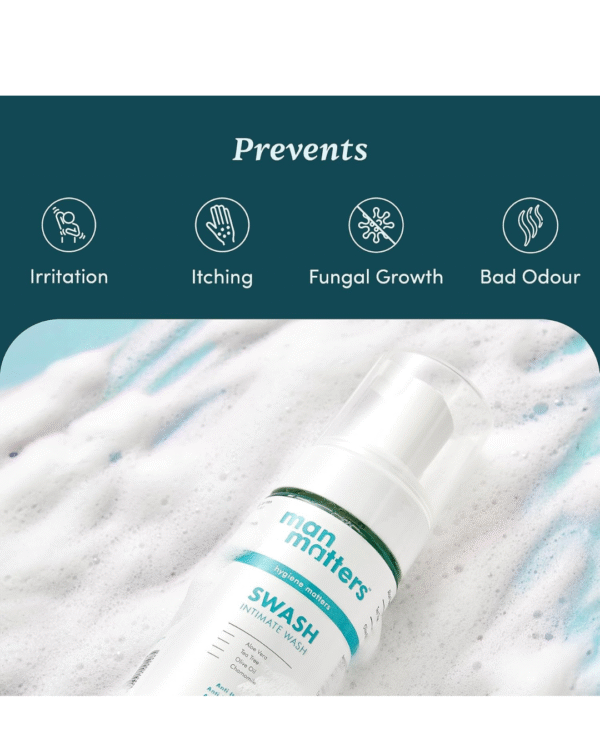 Man Matters Intimate Wash with Aloe Vera, Tea Tree for Men Anti Bacterial, Anti Itch, Anti Odour - Image 2