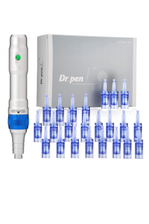 Dr. Pen Ultima A6 Microneedling Pen Skin Care Instrument With 24 Cartridges - 10 X 36-Pin, 10 X Nano, 4 X 12-Pin - Silver