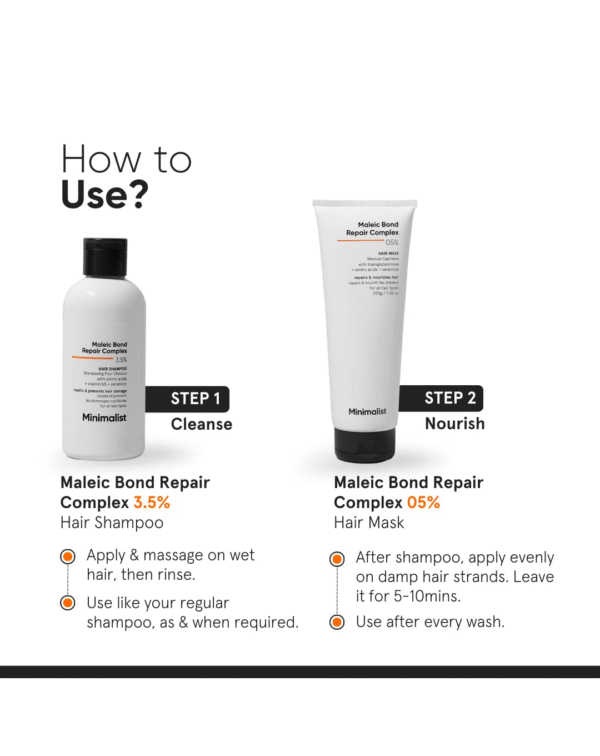 Minimalist Hair Mask For Frizzy Hair, Repairing Dry, Damaged & Dull Hair - Image 3