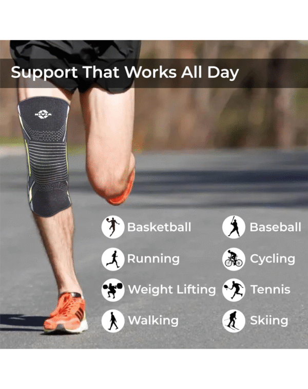 Nivia Knitted Knee Support, for Men, for Gym - Image 4