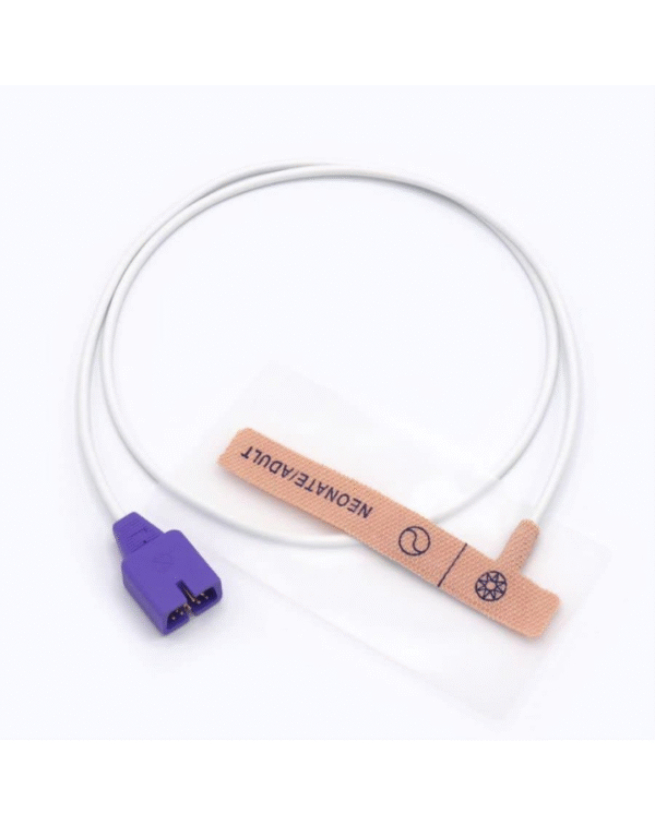 Compatible Disposable Neonatal Adult Spo2 Sensor for Nellcor MAX-N Probe, Adhesive Tape Sensor Medical 9 Pins Oximax Monitor 5 Pack - Image 2