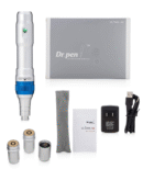 Dr. Pen Ultima A6 Microneedling Pen Skin Care Instrument With 24 Cartridges - 10 X 36-Pin, 10 X Nano, 4 X 12-Pin - Silver