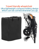 Styler Plus Premium Imported Ultra Lightweight Transporter Wheelchair With Bag and - Crest Series-Orange