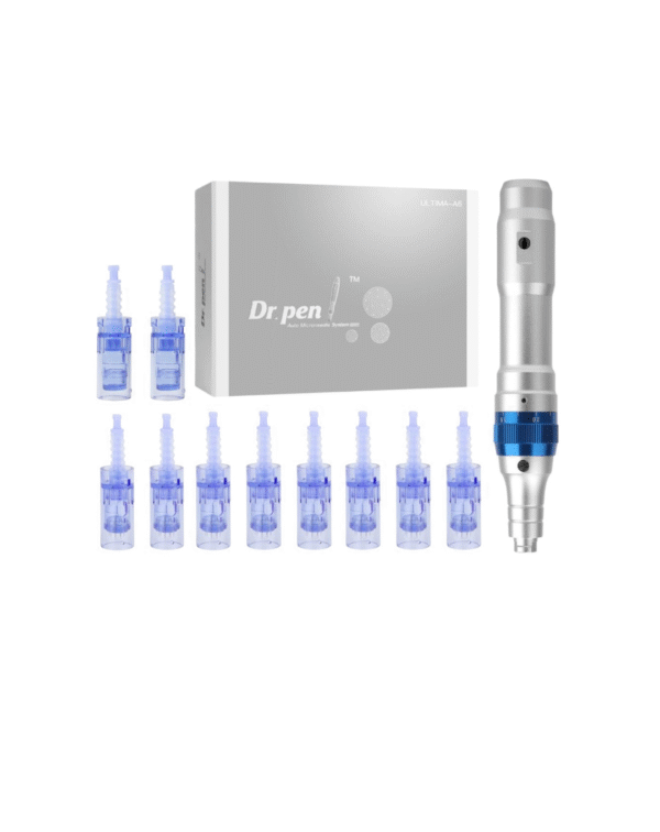 Dr. Pen Ultima A6 Pro Microneedling Deluxe Kit , Rechargeable with 5 x 36 Pin Tips and 2 Extra Lithium batteries