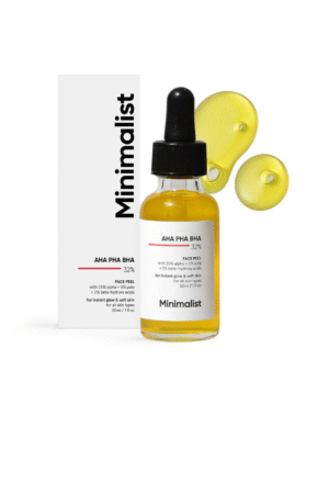 Minimalist 25% AHA + 2% BHA + 5% PHA Peeling Serum Solution for Glowing Skin, Smooth Texture & Pore Cleansing