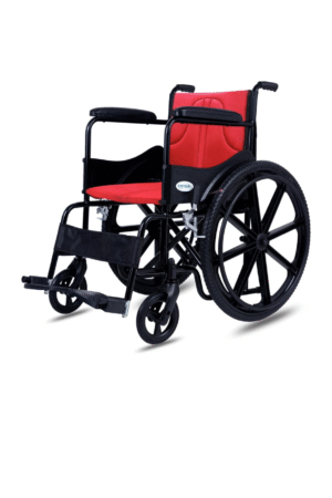 Everactiv Everyday Economy Foldable Wheelchair with Safety Seat belt & Extra Soft Cushions