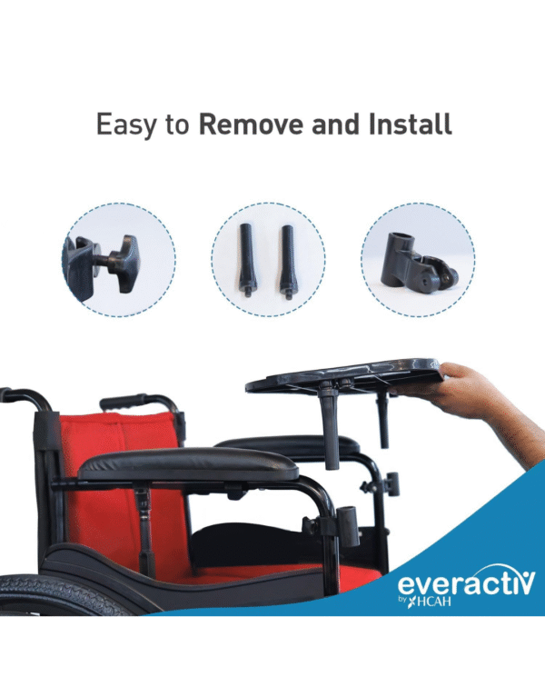 Everactiv Everyday Economy Foldable Wheelchair with Safety Seat belt & Extra Soft Cushions - Image 3