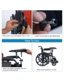 Everactiv Everyday Economy Foldable Wheelchair with Safety Seat belt & Extra Soft Cushions