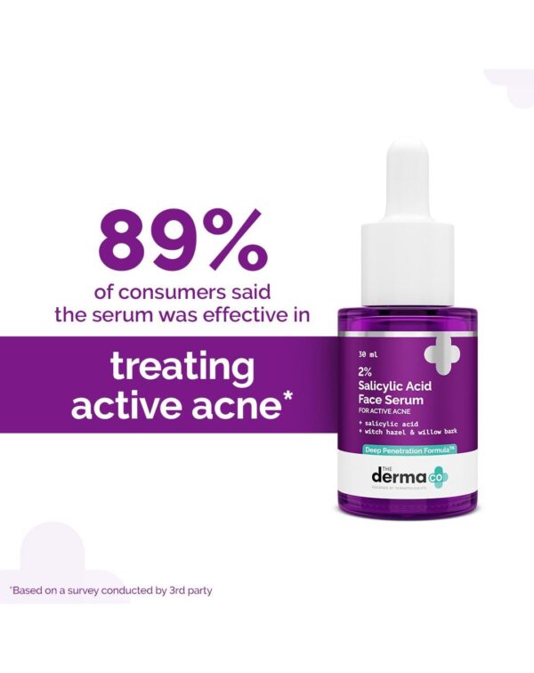 The Derma Co 2% Salicylic Acid Face Serum | Reduces acne & blackheads - Image 2