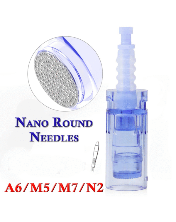 KKostech Derma Pen Replacement Needles Cartridges – Ultima A1 & A6 Nano Round/3D/5D Microneedling Tips – Compatible with MYM Derma Pen for Facial Skin Care - Image 2