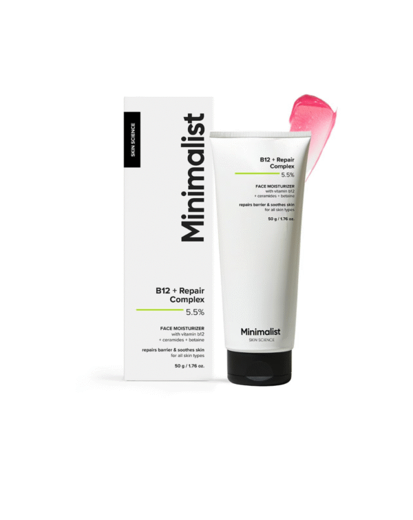 Minimalist Barrier Repair Face Moisturizer with Vitamin B12 Complex 5.5% with Ceramides for All Skin Types