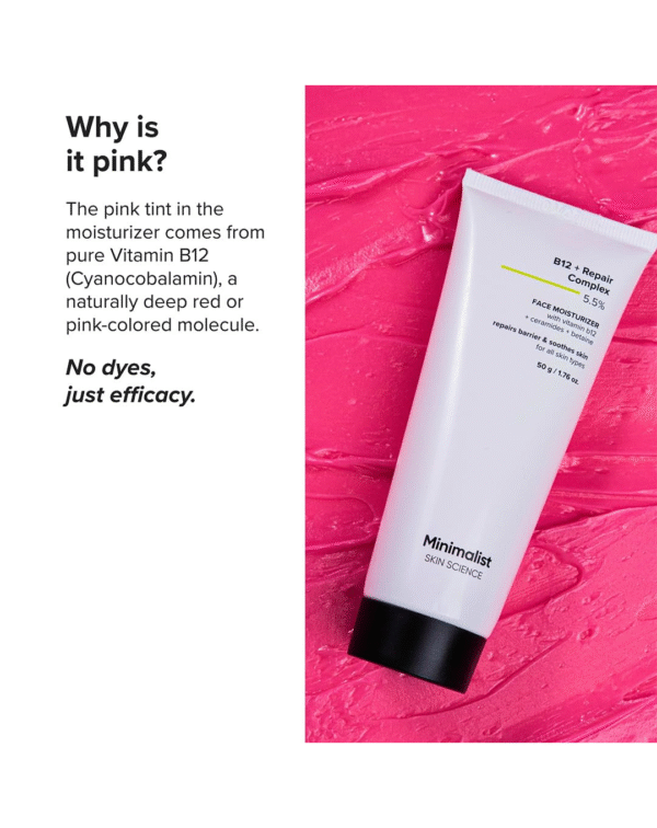 Minimalist Barrier Repair Face Moisturizer with Vitamin B12 Complex 5.5% with Ceramides for All Skin Types - Image 2