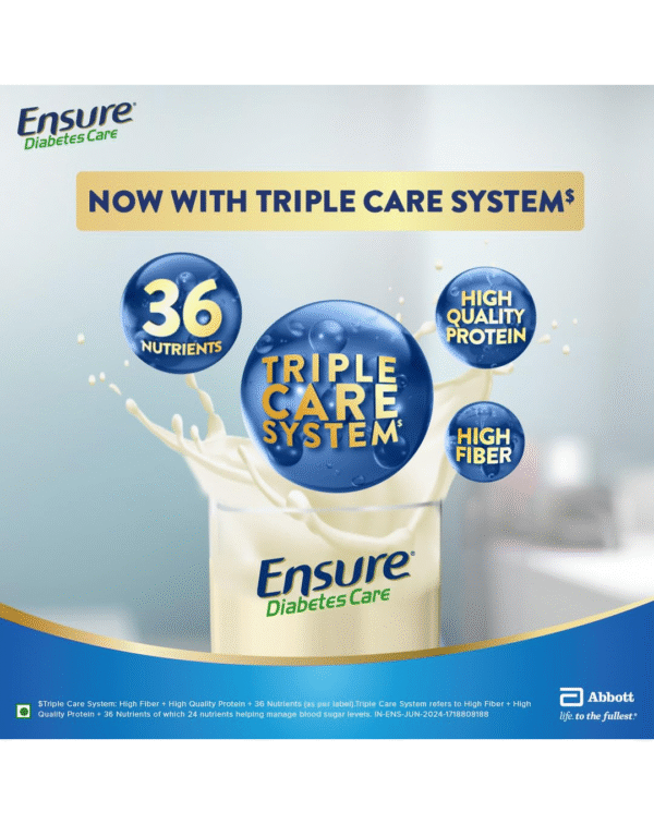 Ensure Diabetes Care Vanilla 950g Powder with High Fiber, Protein & 36 Nutrients - Image 4