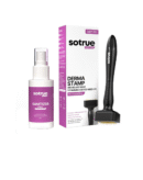 Sotrue Derma Stamp with Sanitizer for Hair Growth | Titanium Coated Adjustable Needles 0.25mm to 3mm