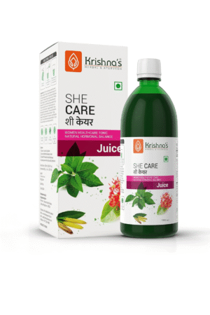 KRISHNA'S HERBAL & AYURVEDA She Care Juice 1000ml, Herbal Supplement for Hormonal Balance, PCOS, PCOD, Period Pain Relief, Hair and Skin Health