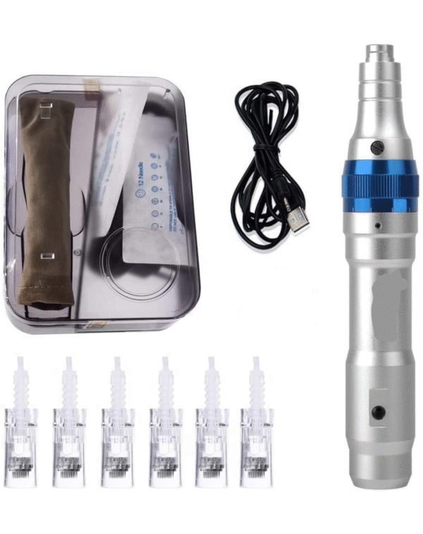Dr. Pen Ultima A6 Electric Wireless Professional Skin Care Instrument Kit Including 12 Cartridges - Six 12 Pin, Six 36 Pin, Silver - Image 3