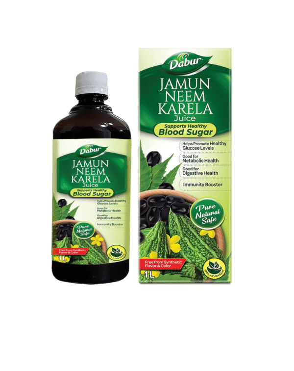 Dabur Jamun Neem Karela Juice - 1L | Helps Control Blood Sugar Level & Reduces Bad Cholesterol