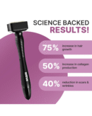 Sotrue Derma Stamp with Sanitizer for Hair Growth | Titanium Coated Adjustable Needles 0.25mm to 3mm