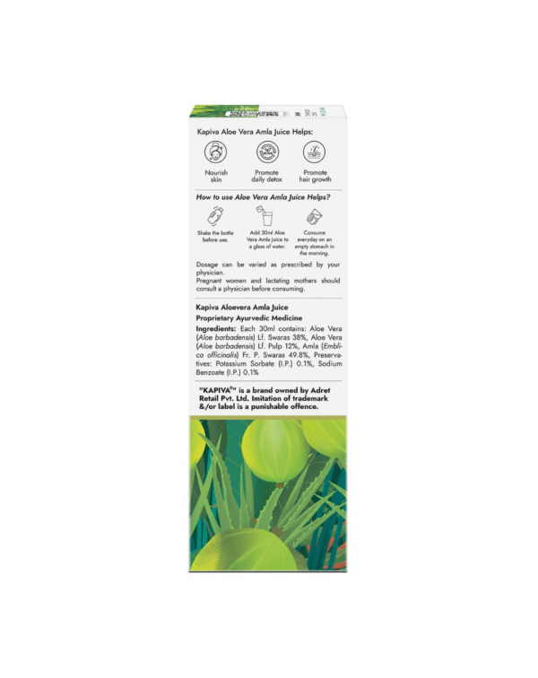 Kapiva Wild Amla Juice 1L | Suitable for healthy Hair & Skin | Detox juice for weight loss - Image 4