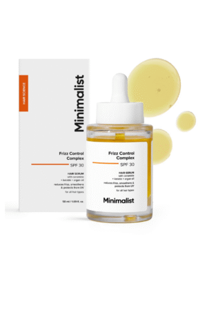 Minimalist Anti-Frizz Hair Serum SPF 30 With Keratin, Argan Oil & Ceramides for Dry Hair