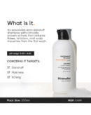 Minimalist Anti-Dandruff Shampoo | Clarifying Shampoo with Salicylic Acid, Climbazole & Piroctone Olamine