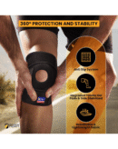FEGSY Adjustable Knee Cap Support Brace For Knee Pain, Gym Workout, Running, Arthritis, And Protection For Men And Women,Non Toxic (2), Free Size