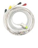 Nihon Kohden 5 Lead ECG Monitoring Cable(Button/Snap) Compatible with Spacelabs/Aspen/BCI/BPL/Contec/Edan/GE/Draeger/Mindray/Nellcor/Philips/Mediana/Medicaid