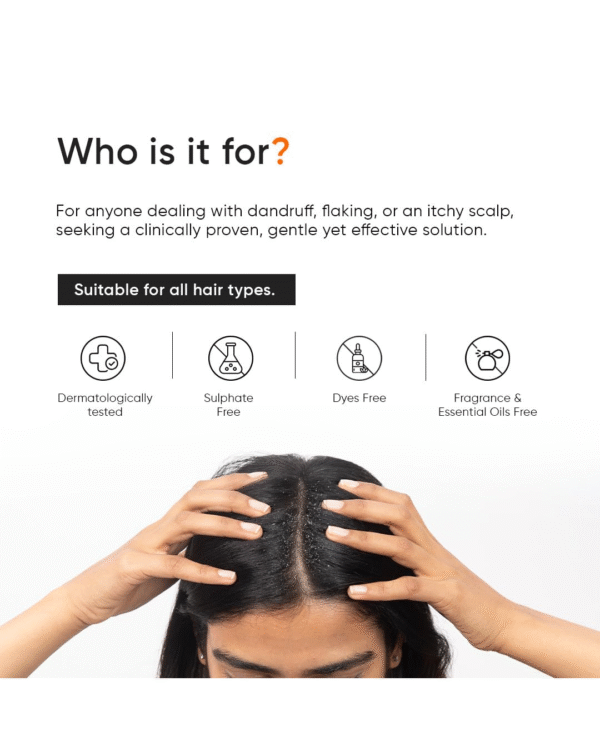 Minimalist Anti-Dandruff Shampoo | Clarifying Shampoo with Salicylic Acid, Climbazole & Piroctone Olamine - Image 3