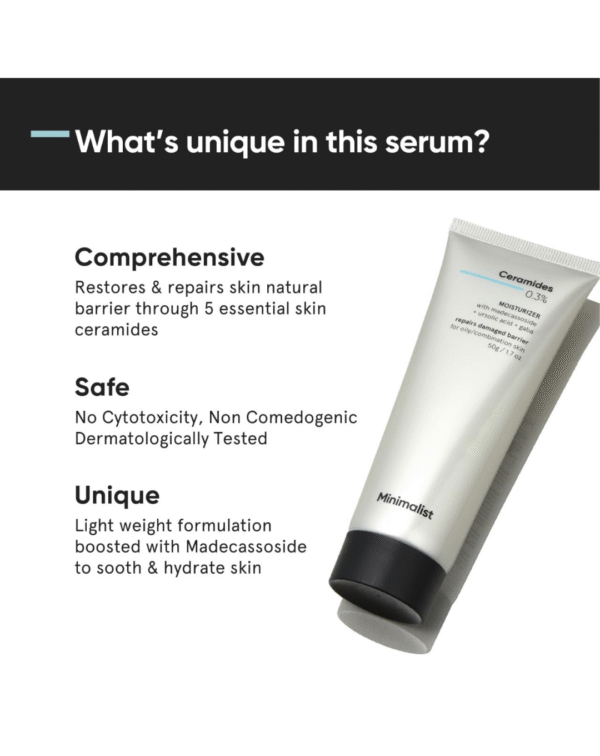 Minimalist 0.3% Ceramide Face Moisturizer For Barrier Repair & Deep Moisturization - Image 3