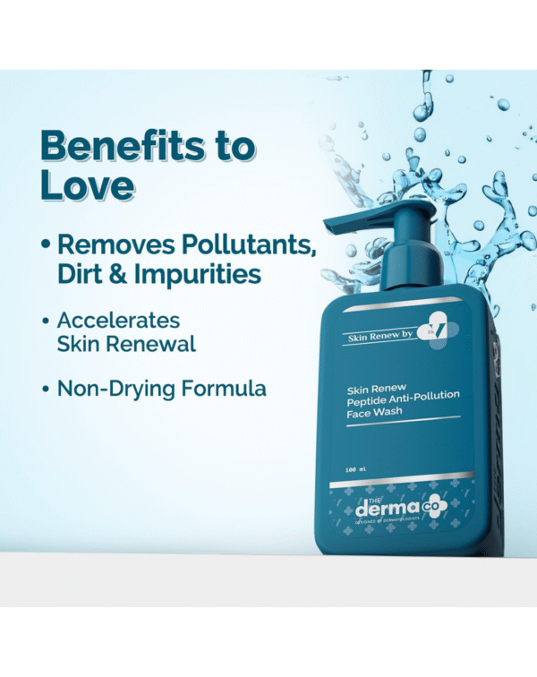 The Derma Co. X Dr.V Skin Renew Peptide Anti-Pollution Face Wash With Peptides & Niacinamide-100Ml - Image 2