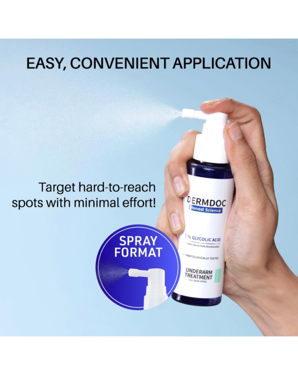 DermDoc 5% Glycolic Acid Underarm Brightening Spray Treatment (100 Ml) - Image 2