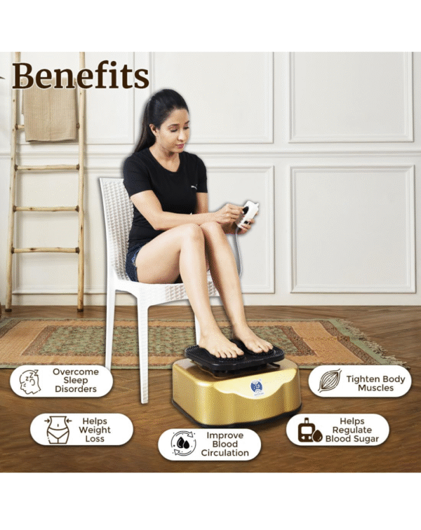 JSB HF91 Blood Circulation Foot Massager Machine Vibration with Accupressure Mat - Image 2