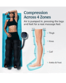 Caresmith Revive Leg Compression Massager with Powerful Controller | 4 Targeted Zones with 4 Modes | Foot Massager Machine for Pain Relief
